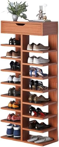 レボショップの下駄箱 シューズラック 多段 木製 大容量 靴棚 靴収納ラック 通気 防臭 組み立て 靴入れ 棚 玄関 省スペース 収納キャビネット、省スペース、コーナー、出入り口、大容量、簡単な組み立て｜アングル3