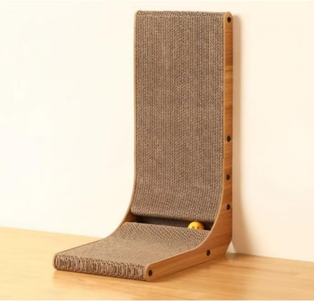 L型猫爪とぎボード、垂直耐摩耗性、脱落防止、波形猫爪ボード、猫のおもちゃ用品、万能で傷つきにくい、オールシーズン対応