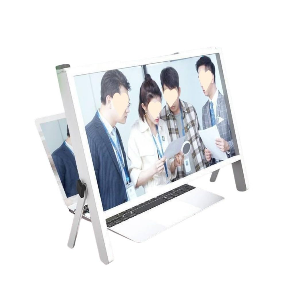 読書用ルーペ 高齢者、ノートパソコンの画面拡大鏡21インチのコンピューターの拡大鏡3-4回、調節可能な..