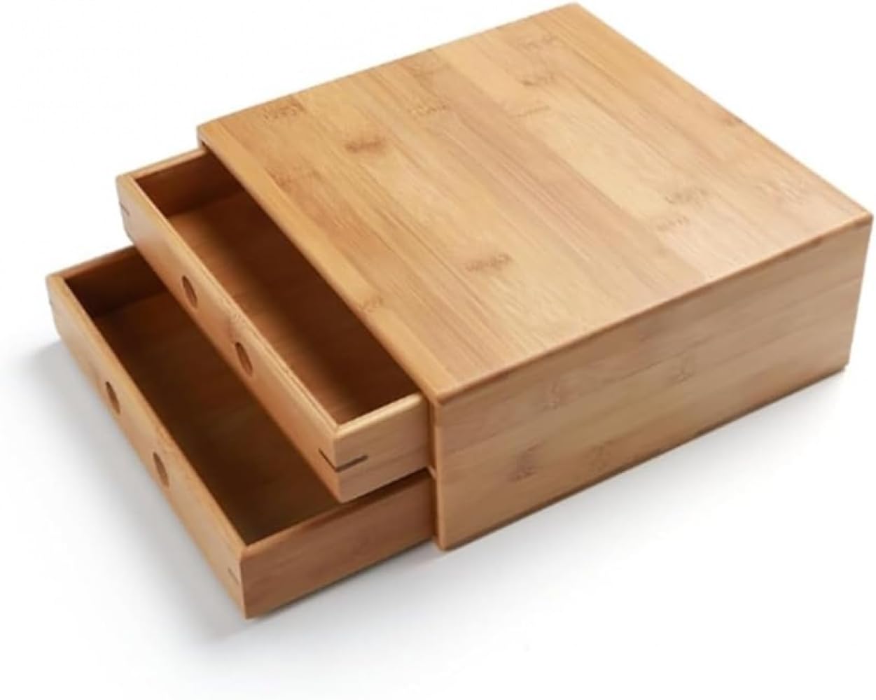 収納小物オーガナイザー 竹製引き出しオーガナイザー テーブル小物オーガナイザー 化粧箱 化粧箱 2個パック