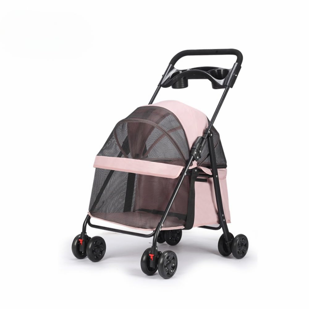 ペットカー猫犬小型犬テディ萌えペット外出屋外手押し車軽量折り畳み式ケージ (G 12グレー)