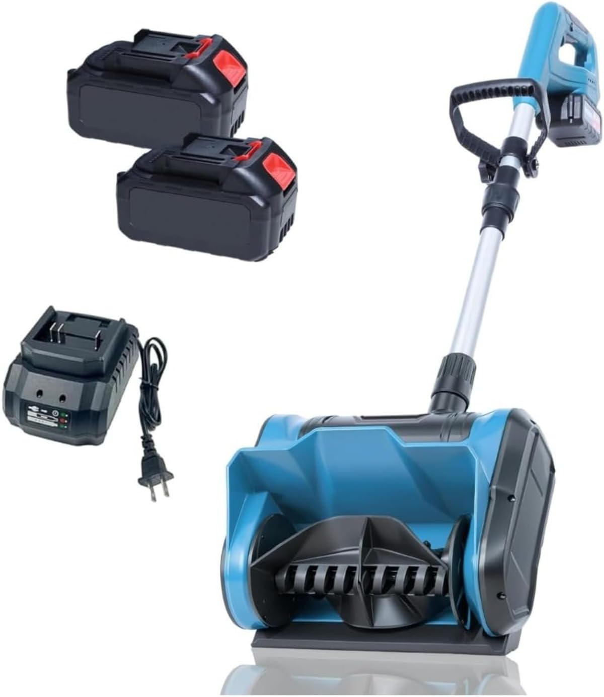 【】家庭用 コードレス 充電式 折りたたみ式 電動除雪機 電動除雪スコップ 除雪機ヘッド 各種路面対応 ..