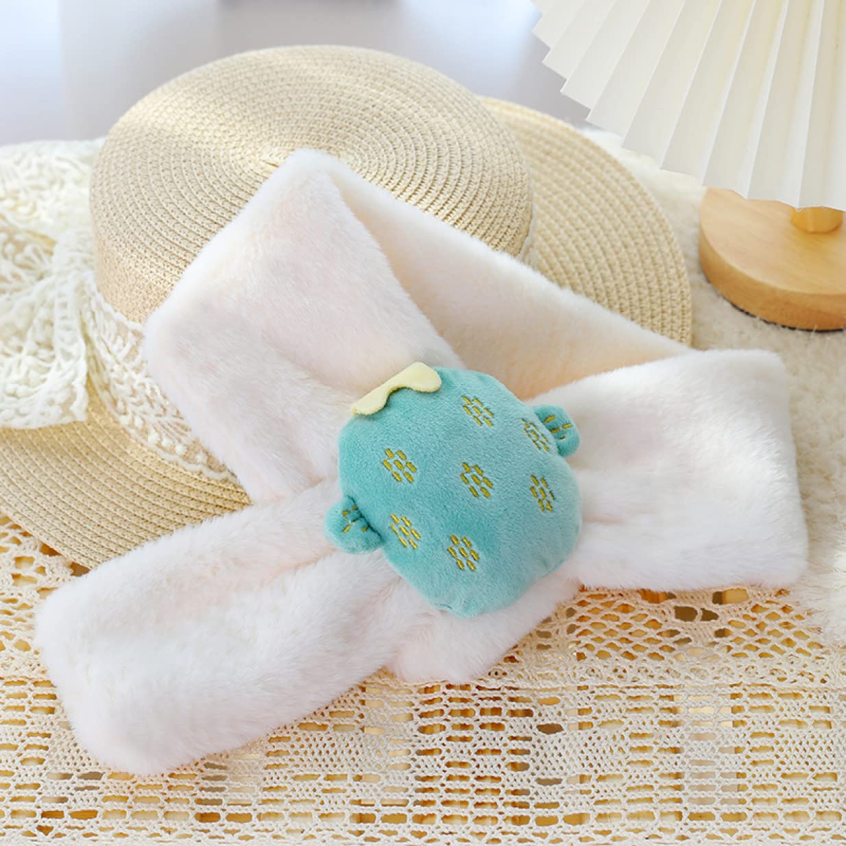 [] マフラー 子供 スヌード 女の子 男の子 ふわふわ もこもこ 厚手 防寒 親子お揃い ムートン 冬物 秋..