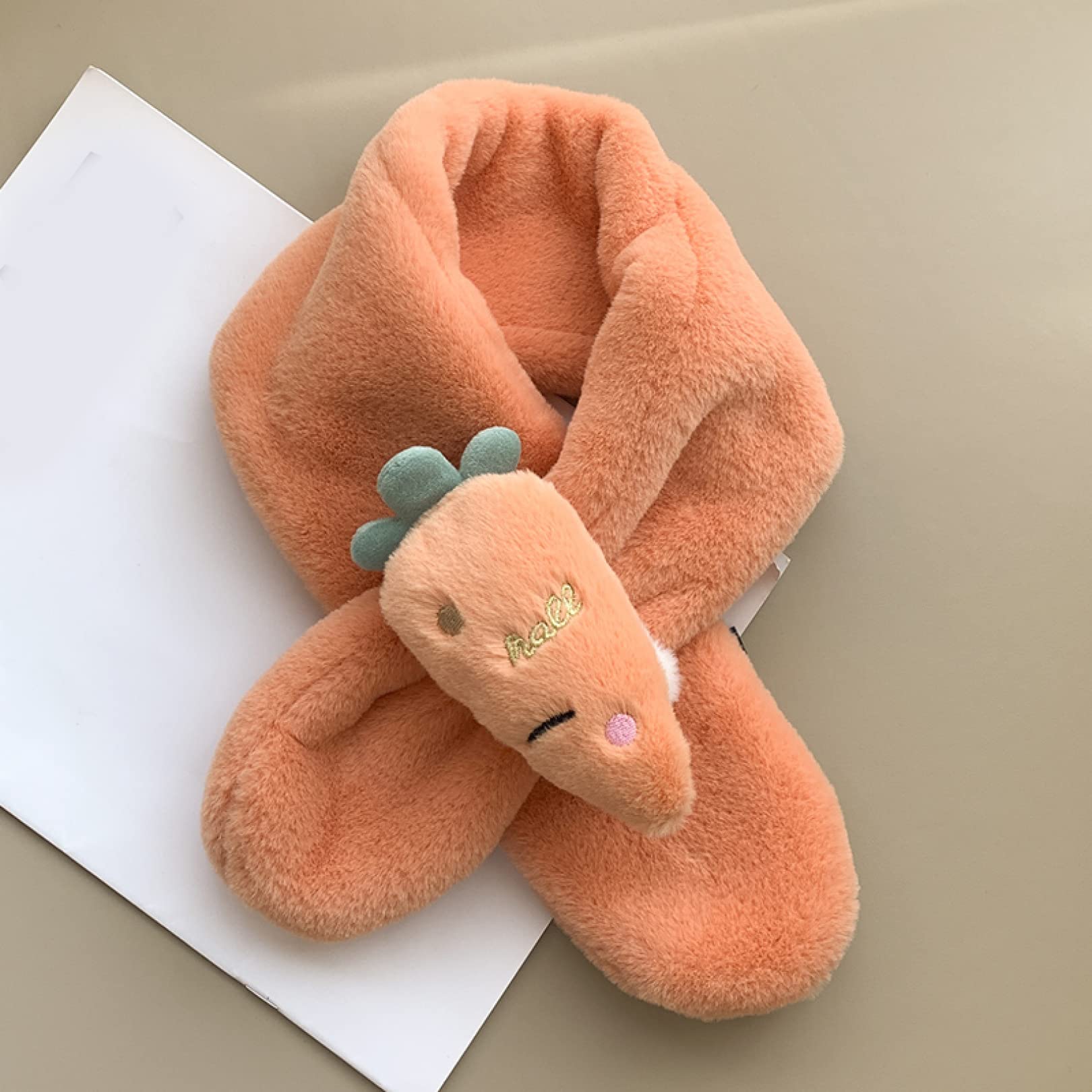 [JUIN] キッズ 子供 マフラー ファー ふわふわ もこもこ襟巻き 首巻き ウサギ クリスマス スヌード 厚..