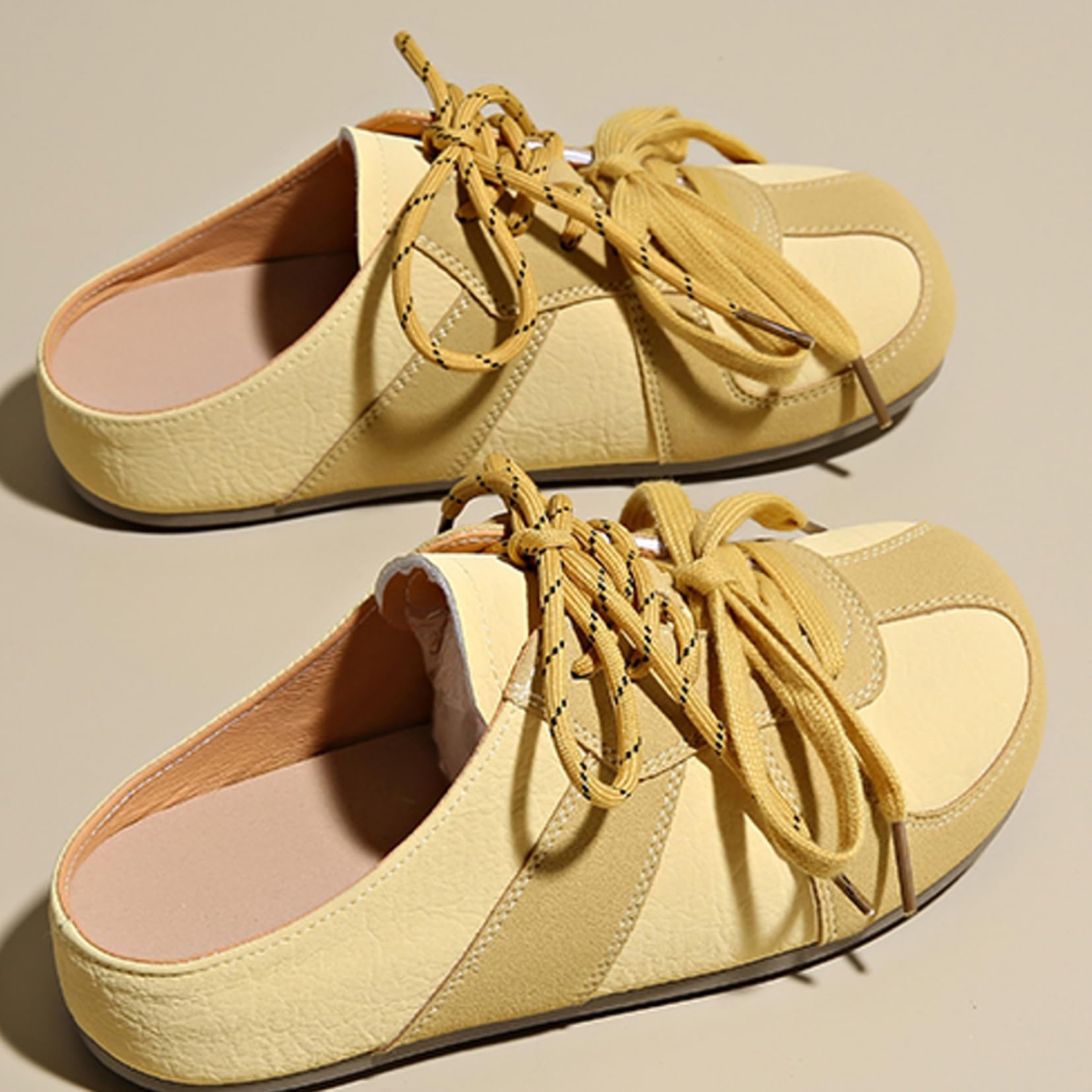 [] かかとなし スニーカー レディース スリッポン 厚底 フラット 作業 軽量 室内 サンダル レースアップ スリッパ サボ カジュアル ローファー 通気性 アウトドア オフィス 大人 おしゃれ カジュアルシューズ