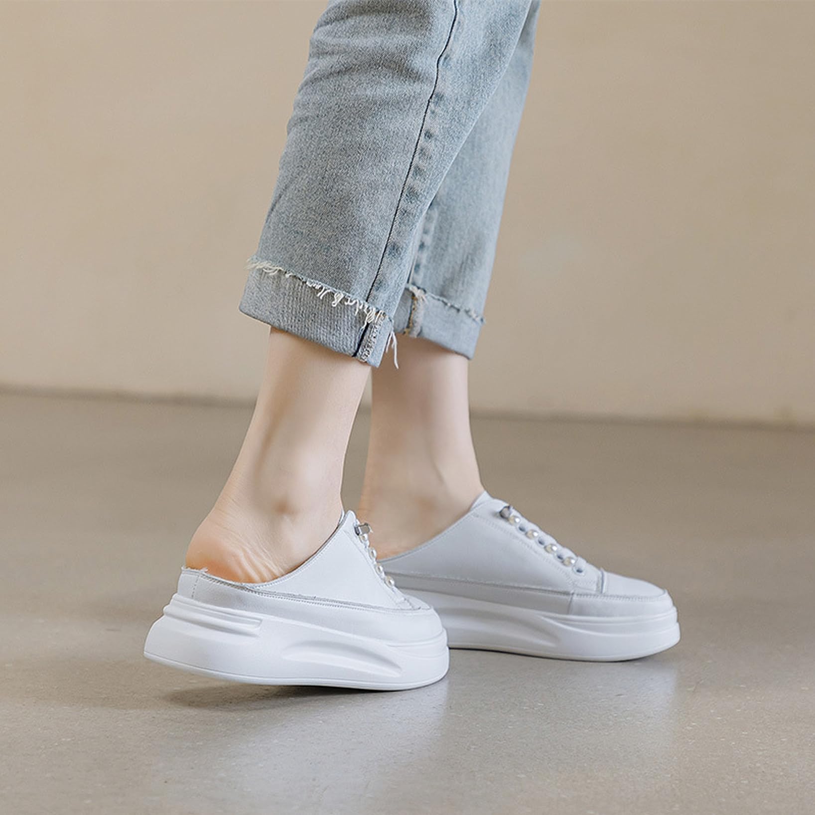 [] かかとなし スニーカー 春 スリッポン 厚底 レディース サンダル スリッパ カジュアルシューズ おしゃれ スポーツ サボ コンフォート 履きやすい 痛くない 耐久性 快適 通学 通勤 日常着用 クロッグサンダル