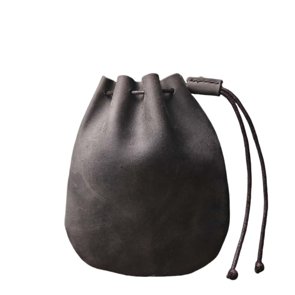 【】小型アイテム収納用 ヴィンテージ レザー製の巾着袋（マネーポーチ、小銭入れ、男女兼用財布、ハンドバッグ、キャリーバッグ） 通常のコイン財布の代わりにも使える サイズは 12×12×0.5cm 色柄は画像を見る Q11