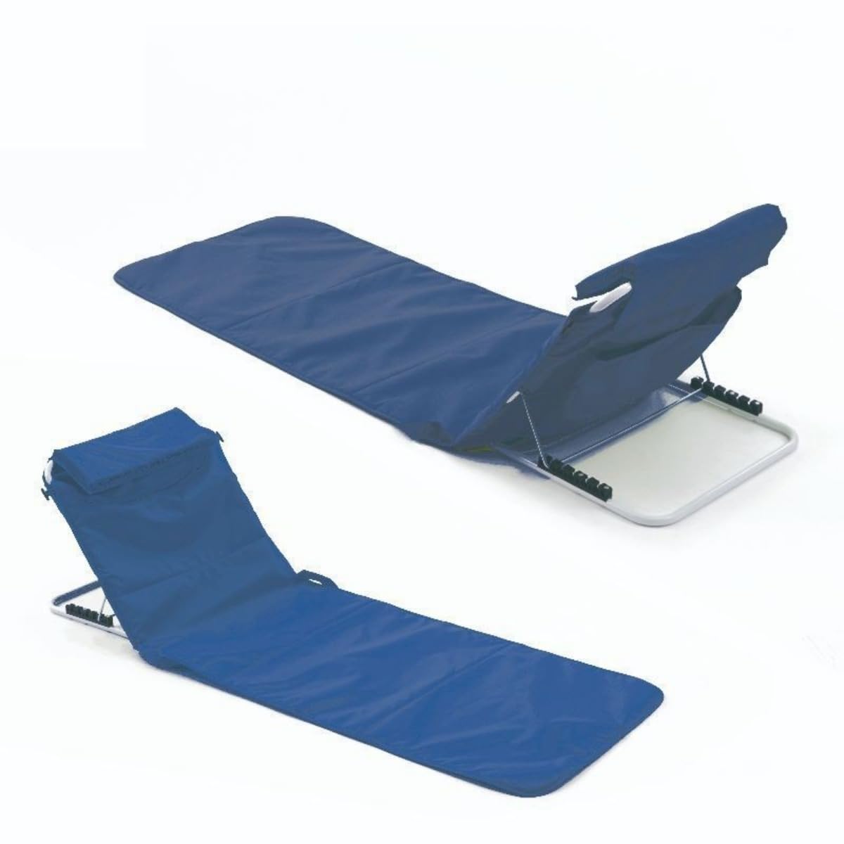 【】折り畳み式リクライニングチェア 5 段階調節 ピロー付き 160x54cm ビーチ・プール用 持ち運び可 組立簡易 通気性 庭・ガーデン対応 P11