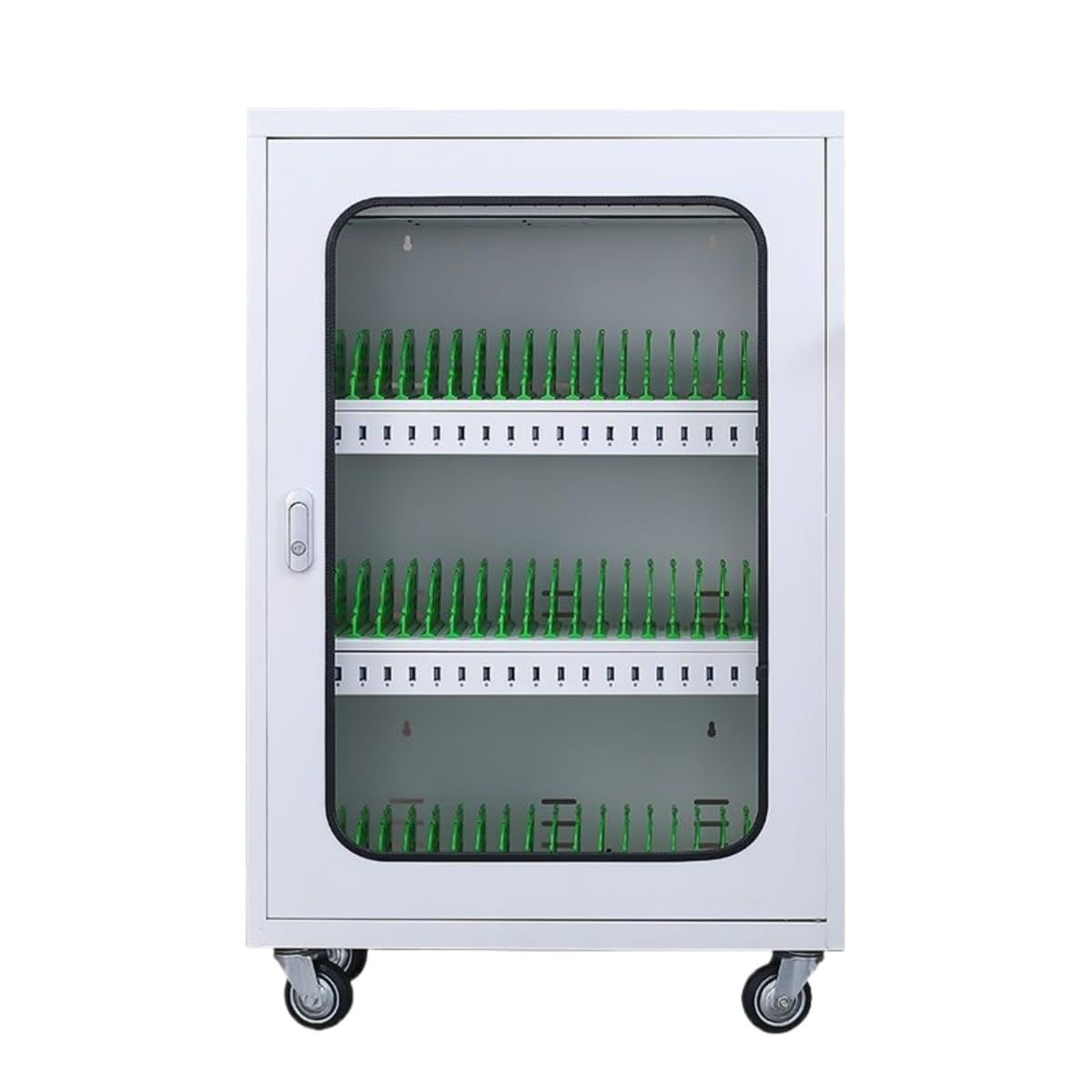 【】 充電式 携帯電話充電キャビネット USB ポート ホイール付き ポータブル 60 スロット デバイス充電..