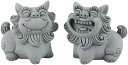 LIFAzqJIU 獅子置物イオン シーサー置物開運風水グッズ 玄関 ペア 若獅子シーサー狛犬 インテリア アジア グレー かわいい 夢福シーサー 土産 運気 ...