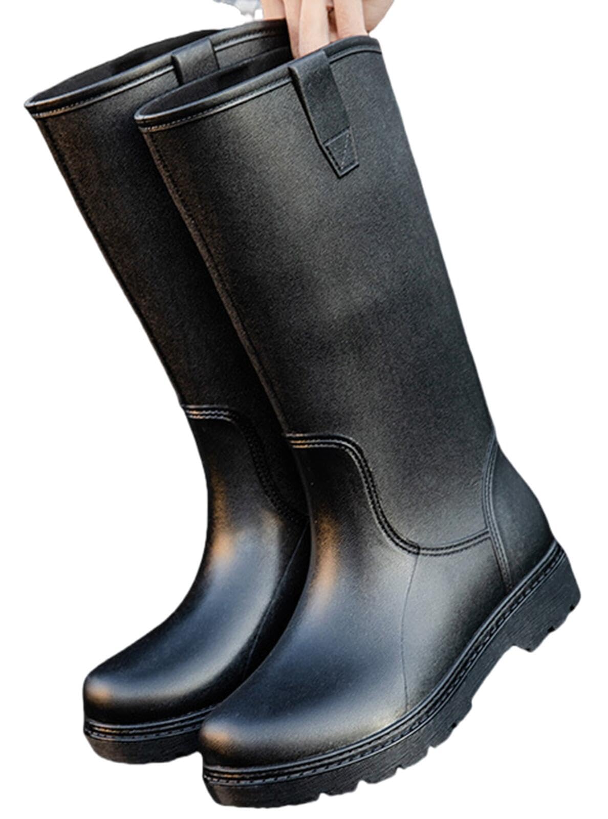 レインシューズ 防水 ブーツ おしゃれなレインブーツ メンズレインブーツ レインブーツ 柔らかい 大きいサイズ ロングレインブーツ 軽量 滑り止め 晴雨兼用 通...
