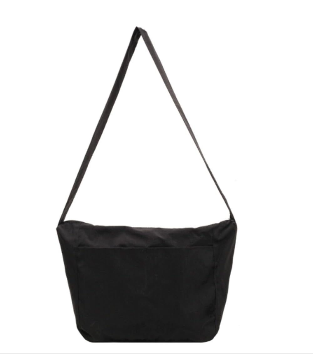 [] 大容量ソリッドカラージップ通勤キャンバスバッグスクール