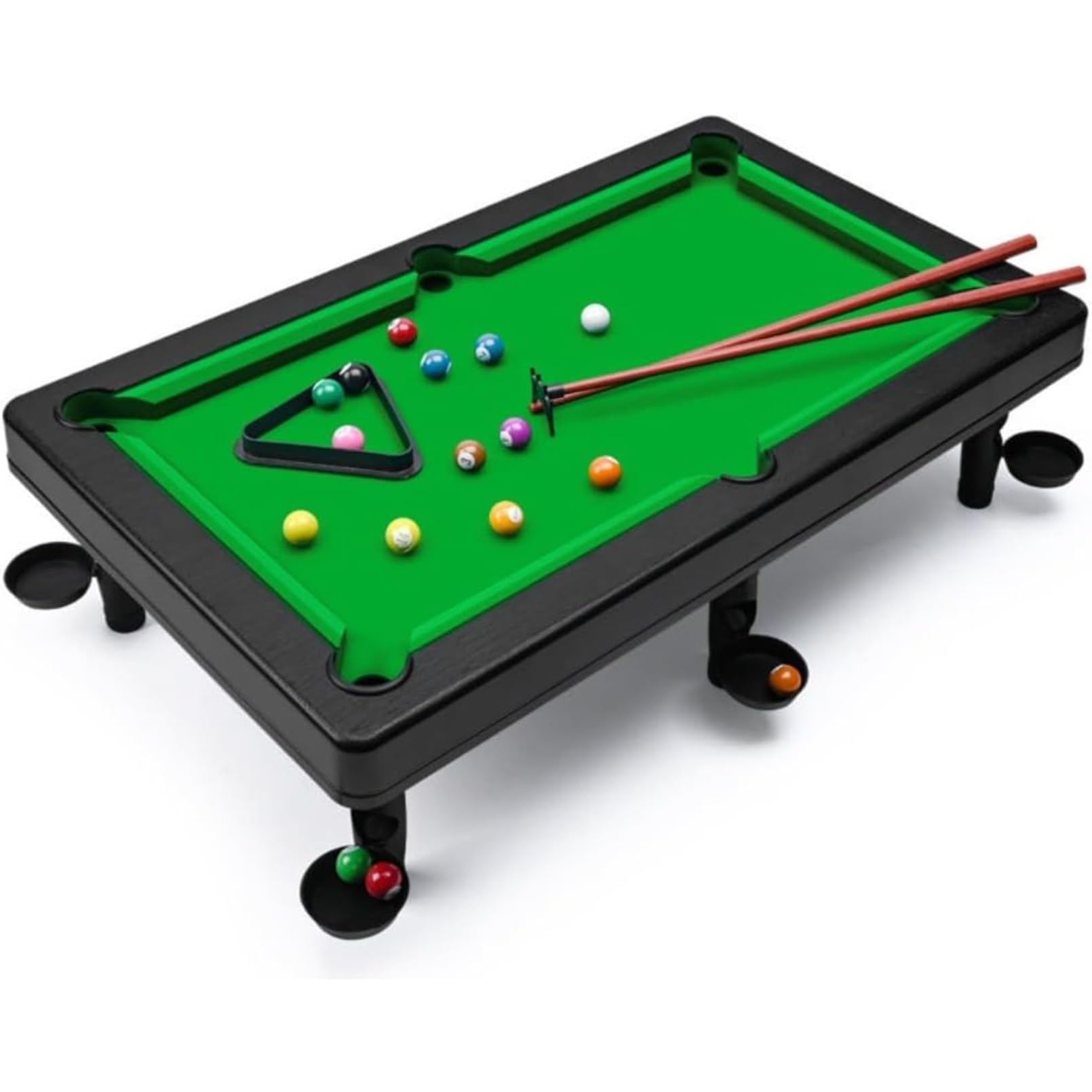 レボショップのミニビリヤードミニデスクトップ大21.6L 12.6W 7Hインチ家庭用折りたたみミニビリヤードおもちゃ親子インタラクティブゲーム子供のギフト｜アングル2