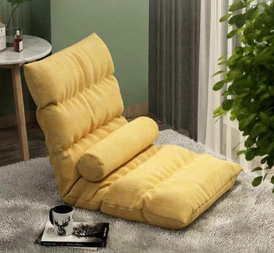 折り畳みソファー ラウンジチェア 懒人ソファー 榻榻米デザイン 可愛いインテリア カラフル ミニマル 一人用 おしゃれなリビング (ホワイト,通気性リネン、8コンパートメント)