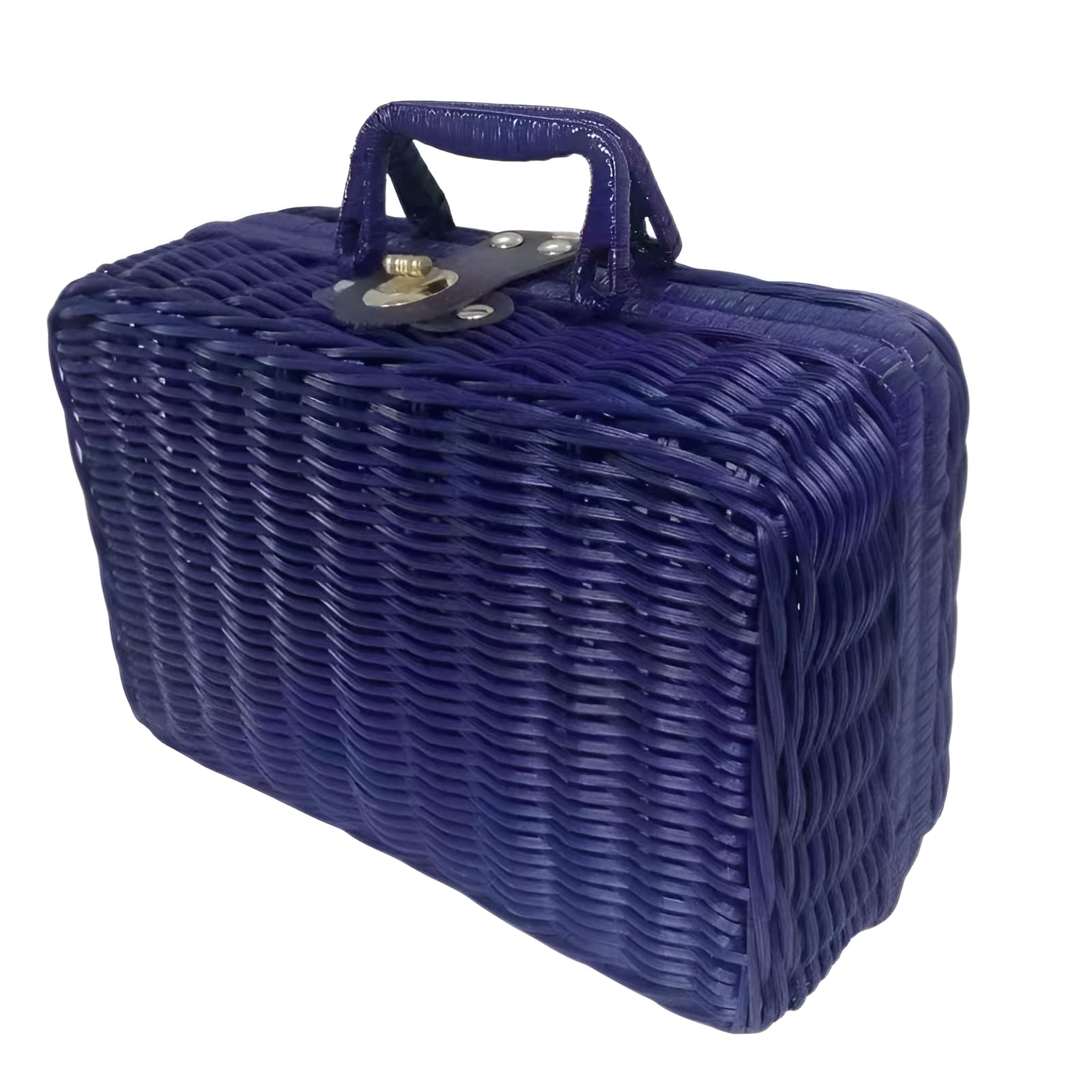 []【多機能 籐編みボックス】レトロデザイン収納かご アクセサリー整理/旅行荷物入れ/ウェディング小物..