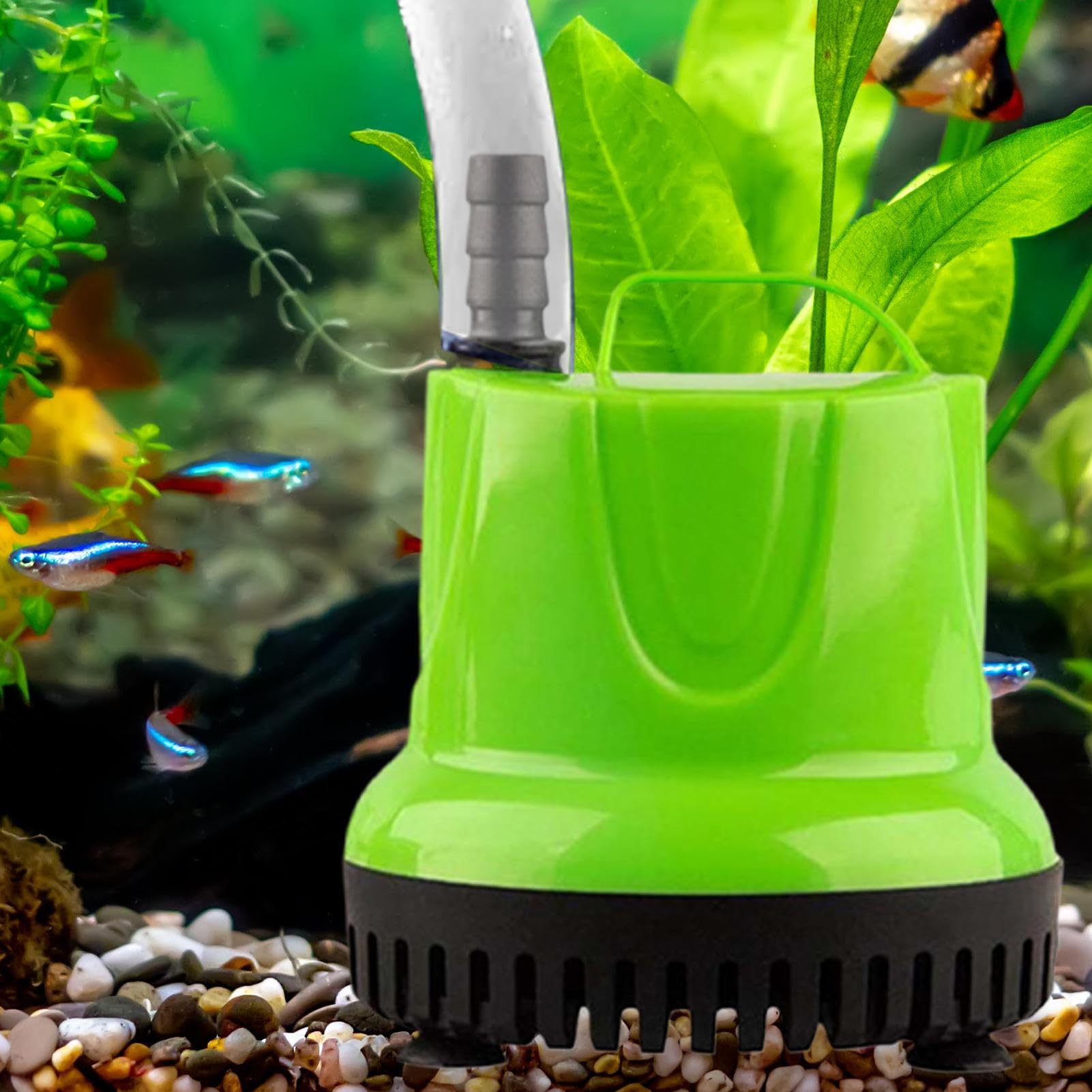 水中ポンプ アクアリウム用 - 水槽用フィルターポンプ | 吸盤付き静音フィルターシステム 水槽 池 屋外..