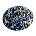 ベルトバックル RODEO オーバル型 ロデオ 浮き彫り カウボーイ 馬 牛 楕円形 ベルト用バックル アメリカンバックル USAバックル BUCKLE メンズ...