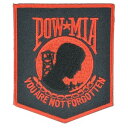 ミリタリーパッチ POW MIA 戦争捕虜 アイロンシート付 レッド 戦闘中行方不明 ミリタリーミリタリーパッチ アップリケ 記章 徽章 襟章 肩章 胸章 階級章 ベトナム戦争ワッペン ナム戦ワッペン NAM ミリタリーワッペン ナム戦パッチ スリーブバッジ POW MIA ポウミア