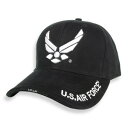 Rothco キャップ U.S. Air Forceロゴ [ ブラック ] 938403 | ベースボールキャップ 野球帽 メンズ ワークキャップ ミリタリーハット ミリタリーキャップ 帽子 通販 販売 軍用帽 1