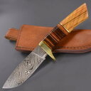 ハンティングナイフ ダマスカス鋼 DM1100 Damascus Blade Knife スキナー ハンターナイフ 狩猟 解体用 スキニングナイフ サバイバルナイフ シースナイフ ハンティング用ナイフ 狩猟ナイフ 狩猟用ナイフ ジビエナイフ(4)
