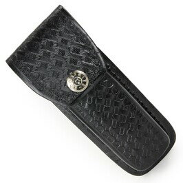 ナイフポーチ 革製 SH202 バスケットウェイブ ブラック レザーポーチ | ナイフシース ナイフケース ナイフ入れ 収納ポーチ 折りたたみナイフポーチ ナイフ収納ケース通販格安セール情報 楽天 通販