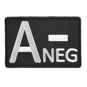 ミリタリーパッチ 血液型 Rh アイロンシート付 [ A- ] ミリタリーワッペン アップリケ 記章 徽章 襟章 肩章 胸章 階級章 スリーブバッジ ワッペン パッチ 刺繍 エンブレム