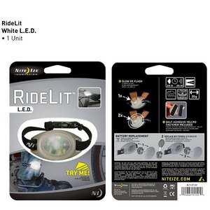 ナイトアイズ LEDライト ライドリット ホワイト NITE-IZE Ridelit | フラッシャー 自動点滅灯 工事用点..