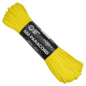ATWOOD ROPE 550パラコード タイプ3 30m カナリアイエロー アトウッドロープ ロープ CANARY YELLOW 紐 パラシュートコード 商用 防災 靴紐 靴ひも シューレース 550コード ナイロンコード ひも パラコード ミリタリーコード タクティカルコード サバイバルコード