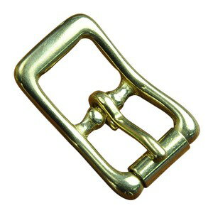 舟型 バックル 真鍮製 ローラー付 窪み入 [ 17mm ] ブラス レザークラフト ハンドクラフト 革紐細工 ハンドメイド 手芸 手作り 尾錠 美錠 日型 丸舟 ベルトバックル レザークラフト資材 レザークラフト材料