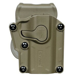 CYTAC メガフィットホルスター 樹脂製 マルチフィット パドル付き 1-UR10 [ 右利き / フラットダークアース ] サイタック Mega-Fit Holster ポリマー ベルト用 ヒップホルスター 拳銃嚢 ベルトホルスター LV2以上 レベル2以上 CQC CQB 奪われにくい プラスチック