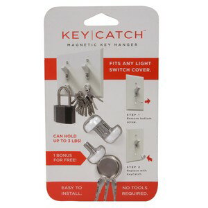 Key Smart キーハンガー KeyCatch マグネット ネジ式 ライトスイッチ 磁石 2重リング
