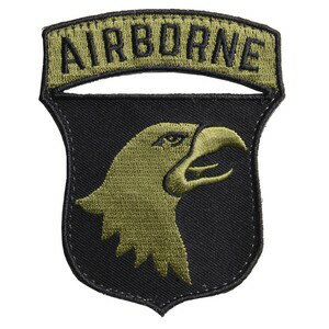 AIR BORNE ワッペン 第101空挺師団 REPSGEAR ベルクロ式 [ 右向き ] ミリタリーワッペン ミリタリーパッチ アップリケ エアボーン スクリーミングイーグルス スリーブバッジ
