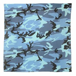 Rothco バンダナ 迷彩 69cm角 コットン 4347 [ スカイブルーカモ ] ロスコ Bandana ミリタリーバンダナ ハンカチ スカーフ カーチフ