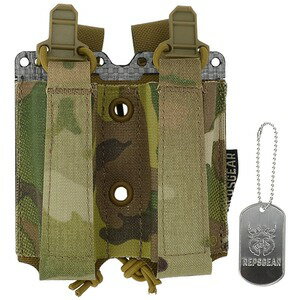 REPSGEAR ピストルマガジンポーチ Elastic Pistol 9mm拳銃 ダブル PT-PH56 [ マルチカム ] レプズギア マグポーチ ピストルマグポーチ サバゲーポーチ ピストルマガジンケース ピストルマガジンバッグ ピストルマガジンホルダー ピストルマガジンキャリア