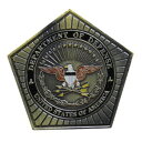 チャレンジコイン 国防総省 紋章 ペンタゴン 記念メダル Challenge Coin 記念コイン Pentagon DEPARTMENT OF DEFENSE DoN 五角形 浮彫 彫刻 ミリタリーメダル ミリタリーコイン