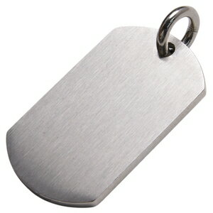 ステンレス製 ドッグタグプレート 厚さ3mm [ 小 / ツヤなし ] ドックタグ 認識票 DOG TAG メンズアクセ..