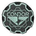 CONDOR パッチ ギア コンドルロゴ ベルクロ [ ブラック ] 243-001 ミリタリーワッペン ミリタリーパッチ アップリケ 記章 徽章 襟章 肩章 胸章 階級章 企業モノワッペン ロゴワッペン ロゴパッチ スリーブバッジ