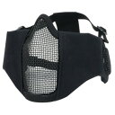 TAKTAK ハーフフェイスガード Half steel mesh mask 金属メッシュ MA0003 [ ブラック ] 保護面 アウトドア ミリタリー サバイバル サバゲー