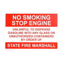 サインボード 火気厳禁 CA-36 NO SMOKING STOP ENGINE 看板 カンバン かんばん プラスチックサイン プラスチックボード ティンサイン インテリア TINサイン アメリカン雑貨 プラスチック看板