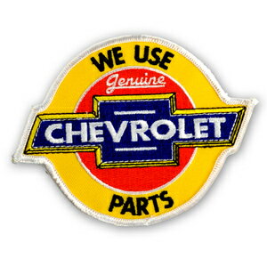 ワッペン 丸型 シボレー 熱圧着式 GENUINE CHEVROLET PARTS パッチ 企業モノワッペン ロゴワッペン ロゴパッチ アップリケ スリーブバッジ