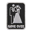 ミリタリーパッチ GAME OVER ウエディング ミリタリーワッペン アップリケ 記章 徽章 襟章 肩章 胸章 階級章 スリーブバッジ
