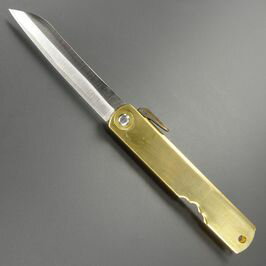 肥後守定 和式ナイフ 笹刃 白紙割込 大 [ 真鍮 ] 肥後の守 ひごのかみ 永尾駒製作所 和風ナイフ 国産ナイフ アウトドアナイフ 小刀 本鍛造 刃物 日本製 国産刃物 和式刃物 フォールディングナイフ 折り畳みナイフ 折りたたみナイフ 折り畳み式ナイフ 折りたたみ式ナイフ通販格安セール情報　楽天　通販