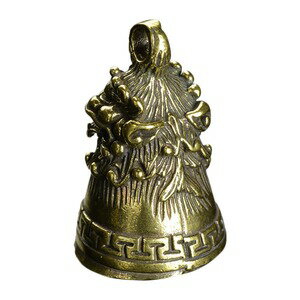 ペンダントトップ 中国風 獅子モチーフ 鐘型 真鍮 アクセサリー ネックレス 雑貨 キーホルダー チャー..