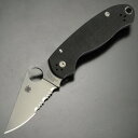 Spyderco 折りたたみナイフ Para3 サテンブレード G-10 コンプレッションロック 半波刃 C223G スパイダルコ パラ3 フォールディングナイフ 折り畳みナイフ 折り畳み式ナイフ 折りたたみ式ナイフ フォルダー