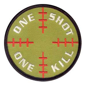 ROTHCO ミリタリーパッチ ワンショット ワンキル 丸型 72186 ミリタリーワッペン アップリケ 記章 徽章 襟章 肩章 胸章 階級章 スリーブバッジ ...