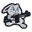 Ivamis Trading ミリタリーパッチ P5883 マシンガン・バニー・ラビット 接着アイロンシート付き ツイル生地 MACHINE GUN BUNNY RABBIT ミリタリーワッペン アップリケ スリーブバッジ