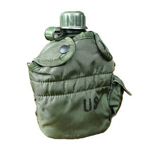 アメリカ軍放出品 水筒 1QTキャンティーン LC-2カバーセット TYPE2 アリスクリップ付き OD [ 可 ] 米軍..