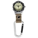 DAKOTA Watch カラビナ時計 クリップウォッチ Alum バックパッカー 文字盤カーキ 3867 ダコタウォッチ Backpacker アルム カラビナウォッチ ミリタリーウォッチ 軍用時計 軍用ミリタリーウォッチ 軍用ウォッチ