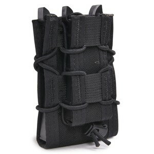 ハイスピードギア TACOマグ 実物 軽量ピストル・ライフルマグポーチ 17dd00 [ ブラック ] High Speed Gear HSGI ライトウエイト ダブルダッカー ダブルマガジンポーチ 弾倉 サバゲー 装備品 サバゲーポーチ 軍用ポーチ