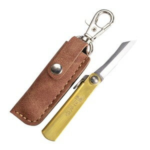 肥後守定 和式ナイフ 割込SK鋼 豆サイズ ホルダー付き [ ブラウン ] 肥後の守 ひごのかみ 永尾駒製作所..